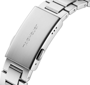 Bracciale in acciaio con chiusura e incisione TAG Heuer, maglie rettangolari