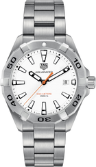 TAG Heuer Aquaracer 300M Quarzo Uomo 41 mm Acciaio Quadrante Bianco Lunetta Girevole Unidirezionale Vetro Zaffiro Data Bracciale Acciaio 30 ATM Swiss Made Ref. WBD1111.BA0928