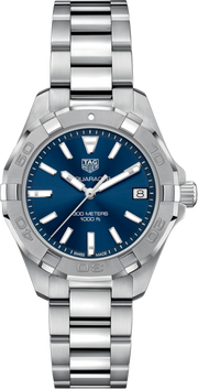 Orologio da polso TAG Heuer Aquaracer donna in acciaio, quadrante blu, lunetta girevole