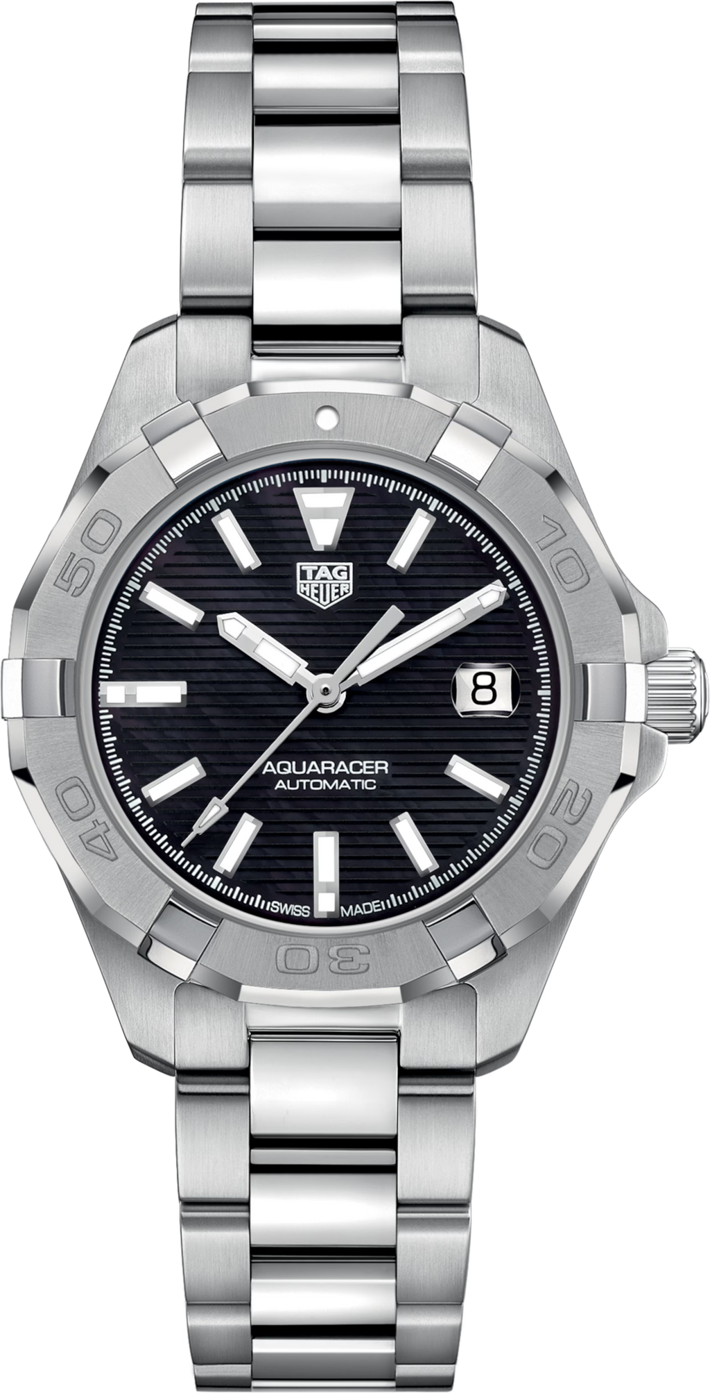 Orologio da polso donna TAG Heuer Aquaracer in acciaio, quadrante nero madreperla