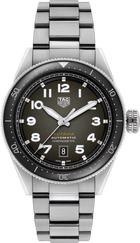 TAG Heuer Autavia Uomo 42 mm Acciaio Quadrante Nero Fumé Lunetta Girevole Bidirezionale Ceramica Nera Vetro Zaffiro Calibre 5 COSC Automatico Data Bracciale Acciaio NATO 10 ATM Swiss Made Ref. WBE5114.EB0173