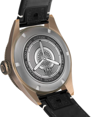Orologio TAG Heuer bronzo con fondello in metallo e cinturino in pelle scura