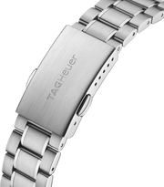 Orologio TAG Heuer con bracciale in acciaio satinato e fibbia con fori