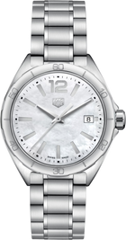 TAG Heuer Formula 1 Quarzo Donna 35 mm Acciaio Quadrante Madreperla Bianca Lunetta Fissa Scala 60 Minuti Vetro Zaffiro Data Bracciale Acciaio 10 ATM Swiss Made Ref. WBJ1318.BA0666