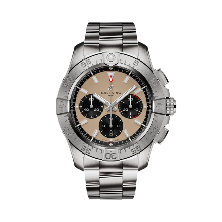 Breitling Avenger B01 Chronograph 44 Uomo Automatico 44 mm Acciaio Quadrante Sabbia Calibro B01 COSC Bracciale Acciaio 300 m Ref. AB0147101A1A1