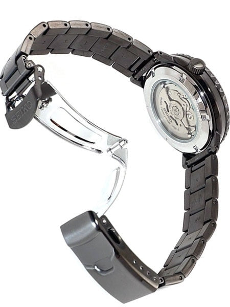 Seiko 5 Sports Bottle Cap Automatico Uomo 45 mm Acciaio Gunmetal Quadrante Turchese Lunetta Girevole Unidirezionale Nera Vetro Hardlex Giorno e Data Bracciale Acciaio Nero 100 m Ref. SRPC65K1 Oasi Watch