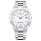 Citizen Tsuyosa Automatico Uomo 40 mm Acciaio Quadrante Bianco Vetro Zaffiro Lente Data Calibro 8210 Bracciale Acciaio 50 m Ref. NJ0150-81A