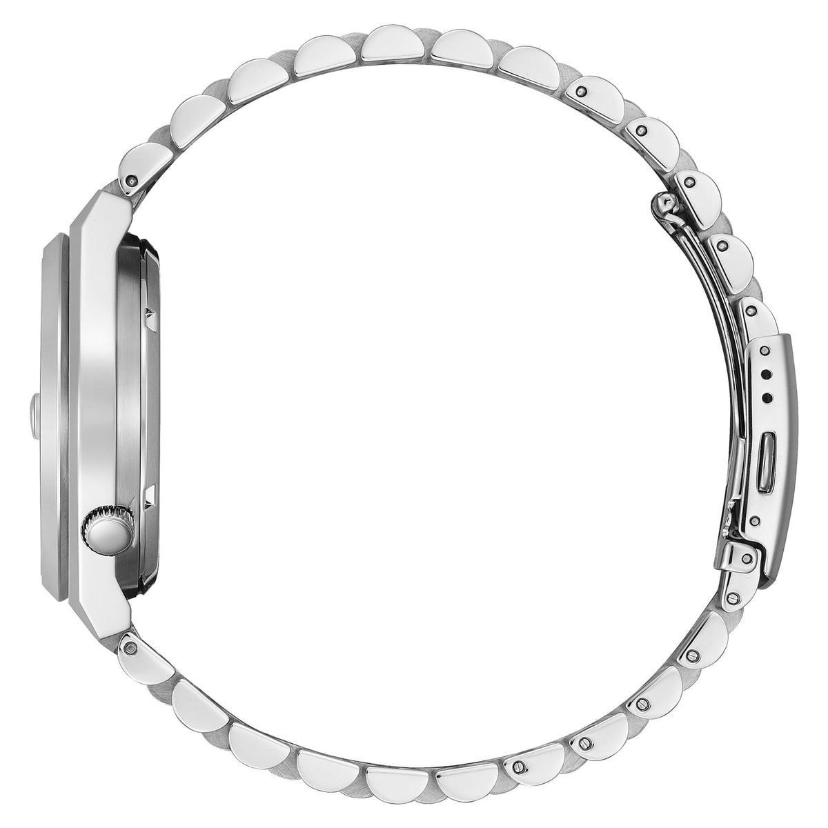 Citizen Tsuyosa Automatico Uomo 40 mm Acciaio Quadrante Bianco Vetro Zaffiro Lente Data Calibro 8210 Bracciale Acciaio 50 m Ref. NJ0150-81A