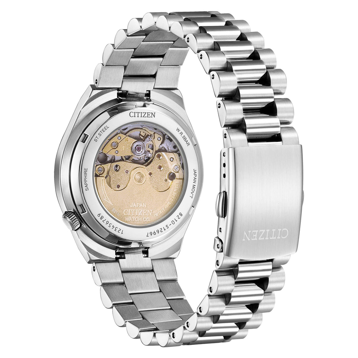 Citizen Tsuyosa Automatico Uomo 40 mm Acciaio Quadrante Turchese Azzurro Soleil Vetro Zaffiro Lente Data Calibro 8210 Bracciale Acciaio 50 m Ref. NJ0151-88M Oasi Watch