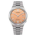 Citizen Tsuyosa Automatico Uomo 40 mm Acciaio Quadrante Salmone Vetro Zaffiro Data Calibro 8210 Bracciale Acciaio 50 m Ref. NJ0159-86Z