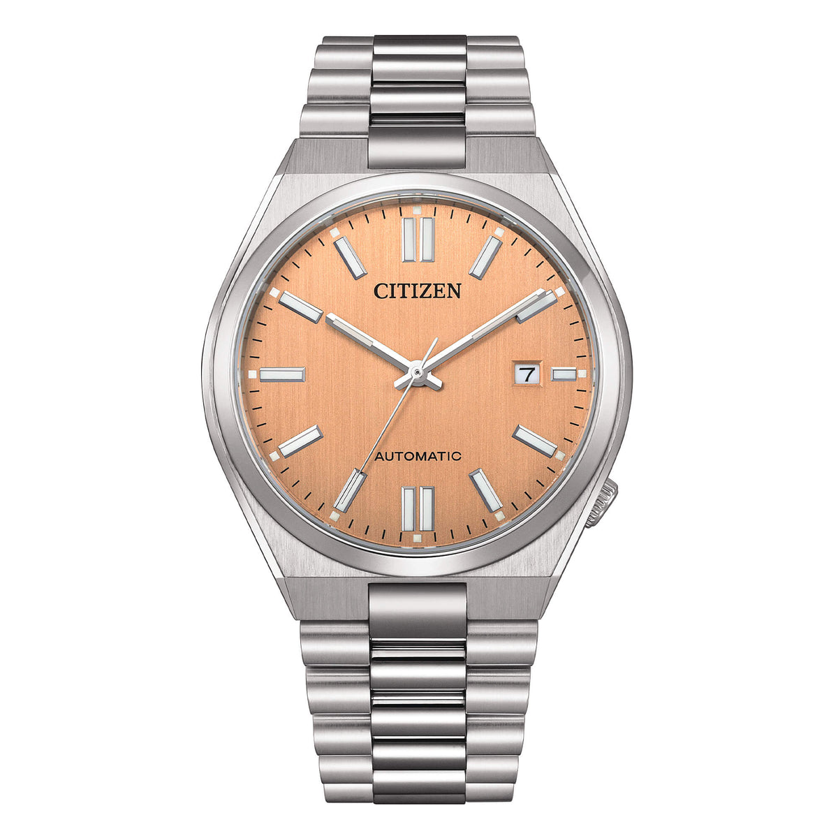 Citizen Tsuyosa Automatico Uomo 40 mm Acciaio Quadrante Salmone Vetro Zaffiro Data Calibro 8210 Bracciale Acciaio 50 m Ref. NJ0159-86Z Oasi Watch
