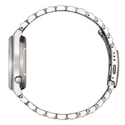 Orologio automatico uomo in acciaio con bracciale a maglie e cassa rettangolare