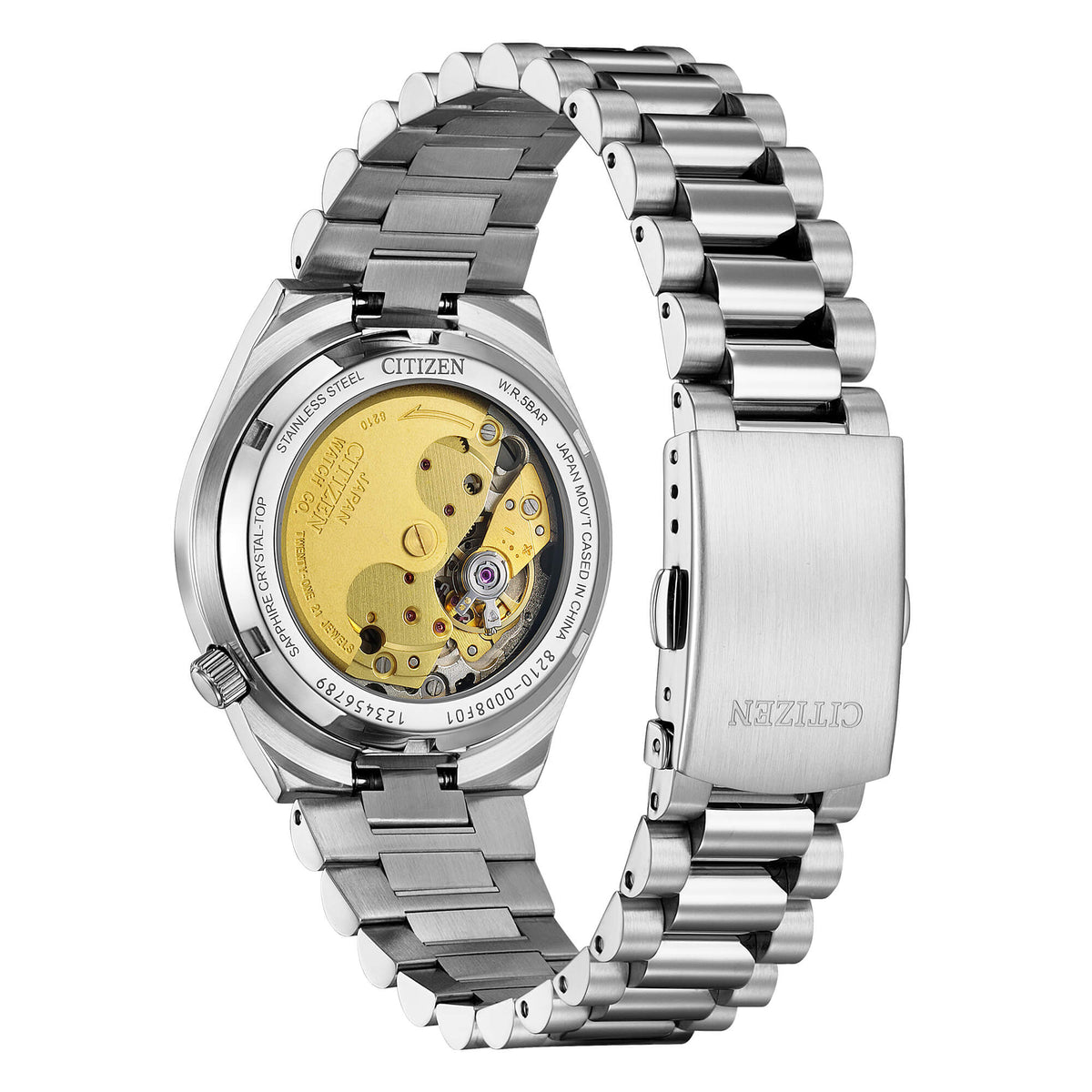Citizen Tsuyosa 37 Automatico Unisex 37 mm Acciaio Quadrante Viola Soleil Vetro Zaffiro Data Calibro 8210 Bracciale Acciaio 50 m Ref. NJ0200-50W Oasi Watch