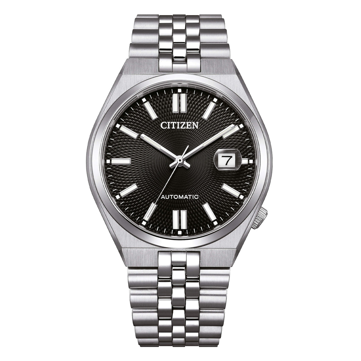 Citizen Tsuyosa 60 Automatico Uomo 40 mm Acciaio Quadrante Nero Soleil Vetro Zaffiro Data Calibro 8310 60 Ore Bracciale Acciaio 50 m Ref. NK0020-55E Oasi Watch