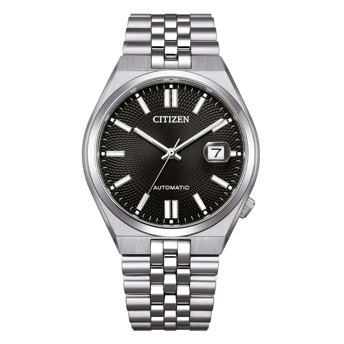 Citizen Tsuyosa 60 Automatico Uomo 40 mm Acciaio Quadrante Nero Soleil Vetro Zaffiro Data Calibro 8310 60 Ore Bracciale Acciaio 50 m Ref. NK0020-55E