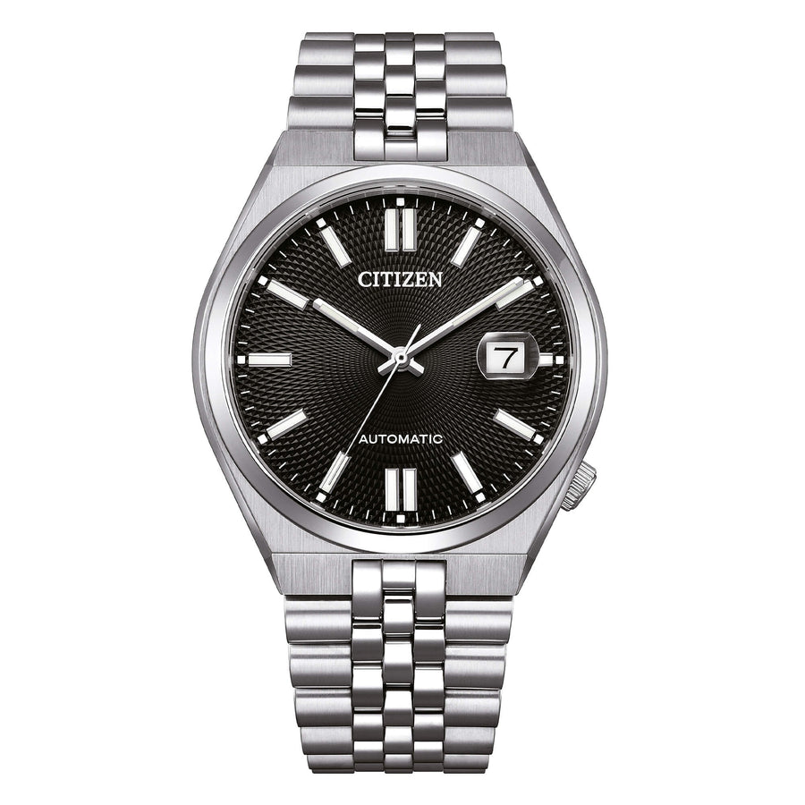 Citizen Tsuyosa 60 Automatico Uomo 40 mm Acciaio Quadrante Nero Soleil Vetro Zaffiro Data Calibro 8310 60 Ore Bracciale Acciaio 50 m Ref. NK0020-55E