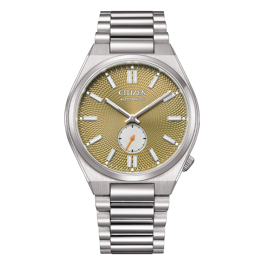 Citizen Tsuyosa Piccoli Secondi Automatico Uomo 40 mm Acciaio Quadrante Verde Art Déco Vetro Zaffiro Calibro 8322 Bracciale Acciaio 50 m Ref. NK5010-51X