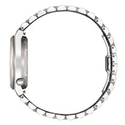 Orologio automatico uomo acciaio, fondello tondo, bracciale maglie con chiusura