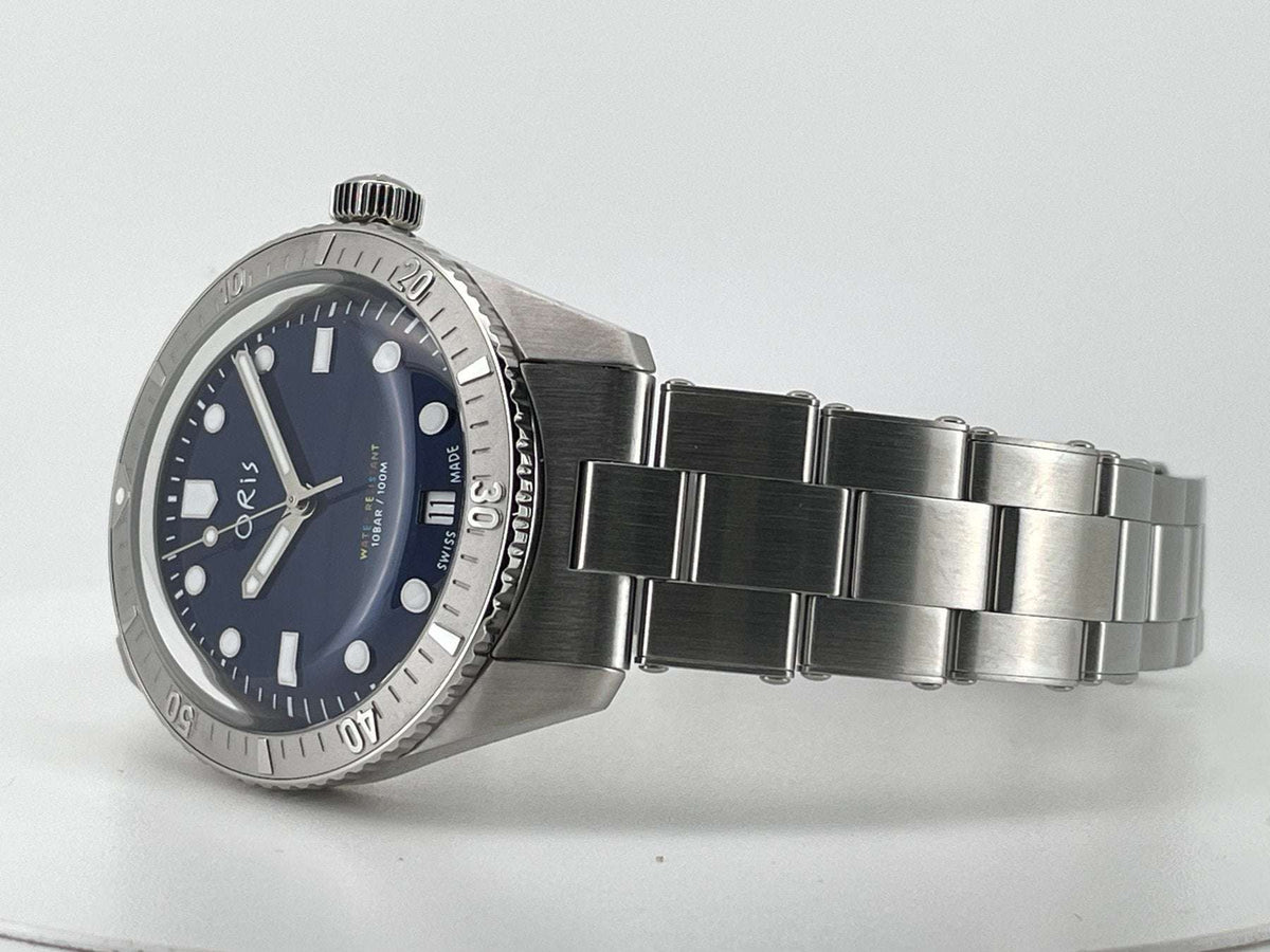 Oris Divers Sixty-Five Date LFP Limited Edition Uomo 38mm Acciaio Quadrante Blu Automatico Calibro 733-1 Zaffiro Super-LumiNova BG W9 Lunetta Diver Bracciale Acciaio Data 100m Ref. 01 733 7771 4085-Set OASI WATCH