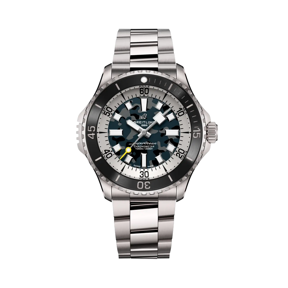 Breitling Superocean Automatic 46 Super Diver Uomo 46 mm Titanio Quadrante Nero Mimetico Calibro 10 Bracciale Titanio 1000 m Ref. E10379351B1E1