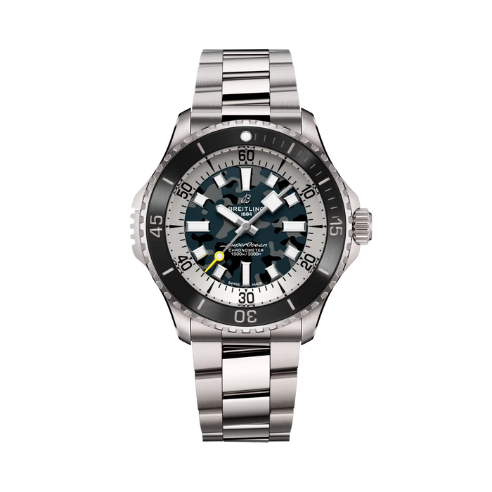 Breitling Superocean Automatic 46 Super Diver Uomo 46 mm Titanio Quadrante Nero Mimetico Calibro 10 Bracciale Titanio 1000 m Ref. E10379351B1E1