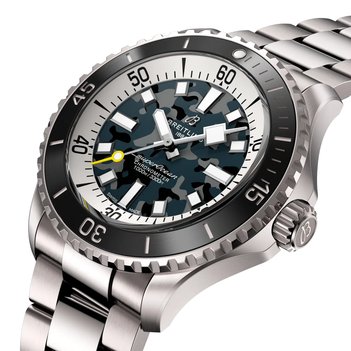 Breitling Superocean Automatic 46 Super Diver Uomo 46 mm Titanio Quadrante Nero Mimetico Calibro 10 Bracciale Titanio 1000 m Ref. E10379351B1E1