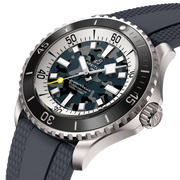 Orologio subacqueo con quadrante mimetico blu-verde e lunetta con scala immersione