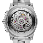 Orologio titanio con fondello a vista e incisioni, bracciale in maglie
