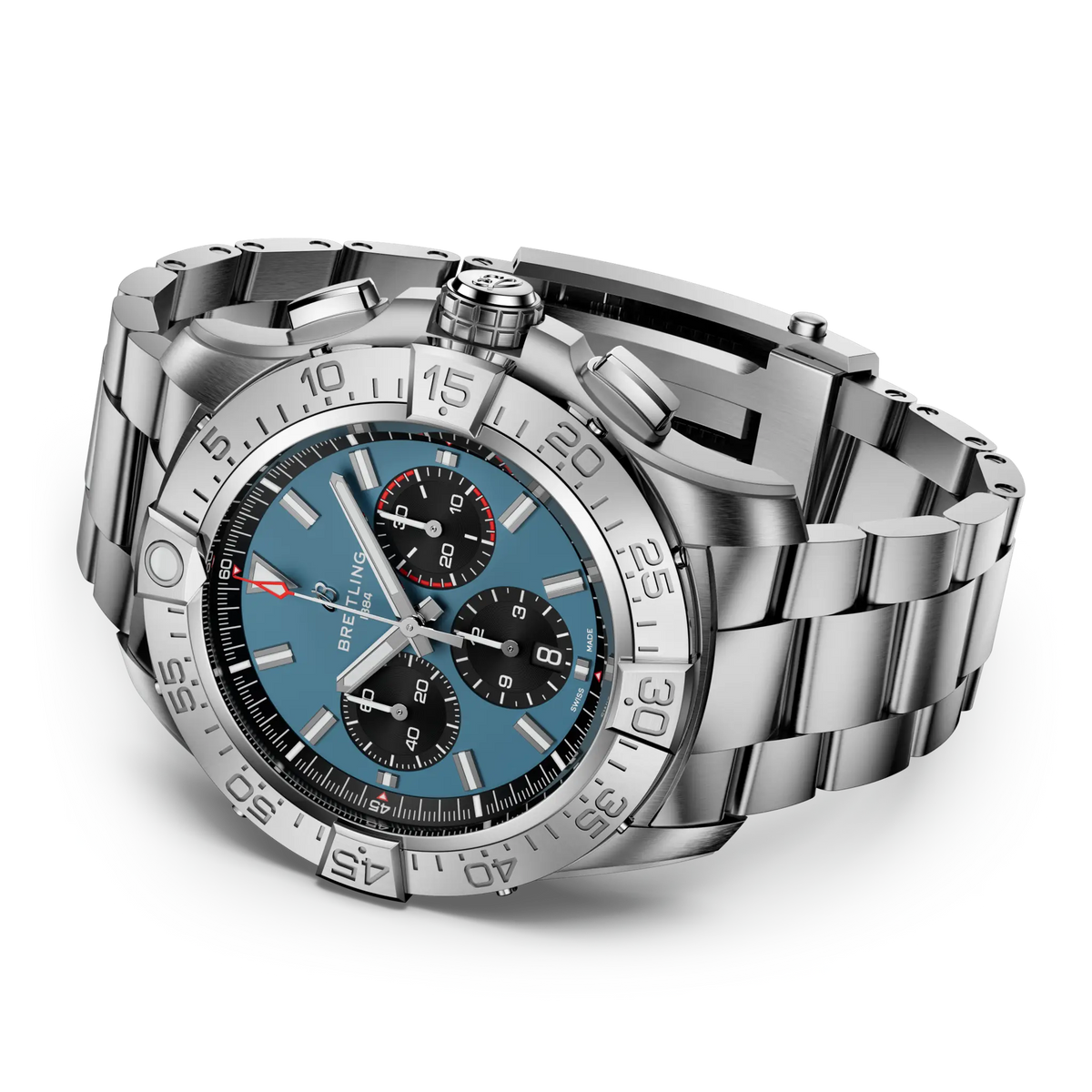 Breitling Super Avenger B01 Chronograph 46 Uomo Automatico 46 mm Titanio Quadrante Blu Calibro B01 COSC Bracciale Titanio 300 m Ref. EB0148101C1E1