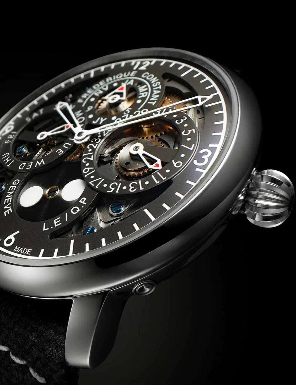 Orologio automatico cassa in acciaio con quadrante grigio e corona laterale