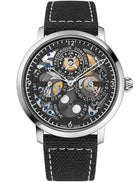 Frederique Constant Slimline Perpetual Calendar Peter Speake Automatico Uomo 42 mm Acciaio Quadrante Grigio Openworked Calibro FC-775 Nylon Nero 3 ATM Swiss Made Ref. FC-775PS4S6