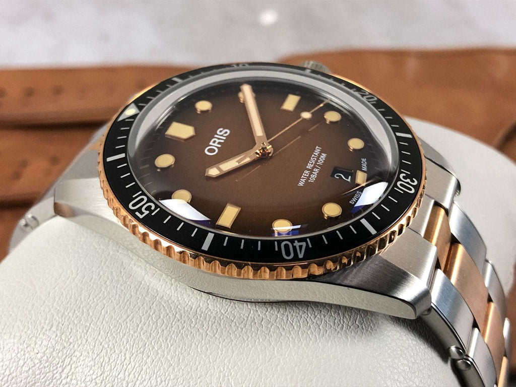 Oris Divers Sixty-Five Date 40mm Acciaio e Bronzo Quadrante Marrone Automatico – 01 733 7707 4356-07 8 20 17 Oasi Watch