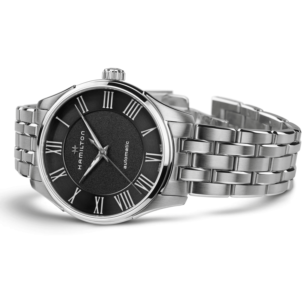 Orologio Hamilton Jazzmaster automatico, cassa rotonda e cinturino d’acciaio argento