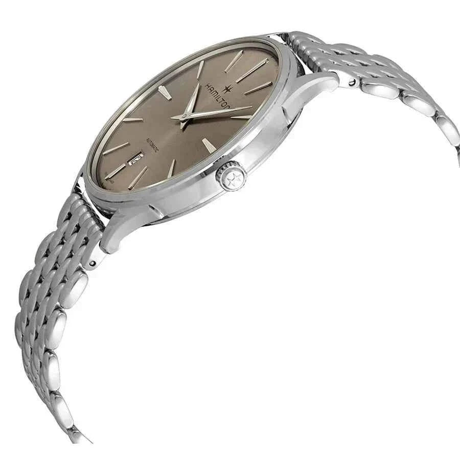 Orologio da polso con quadrante champagne e cinturino d'acciaio a maglie
