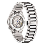 Orologio automatico con fondello a vista e bracciale in acciaio