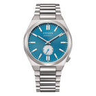 Citizen Tsuyosa Small Second Automatico Uomo 40 mm Acciaio Quadrante Blu Testurizzato Piccoli Secondi Vetro Zaffiro Calibro 8322 Bracciale Acciaio 50 m Ref. NK5010-51L