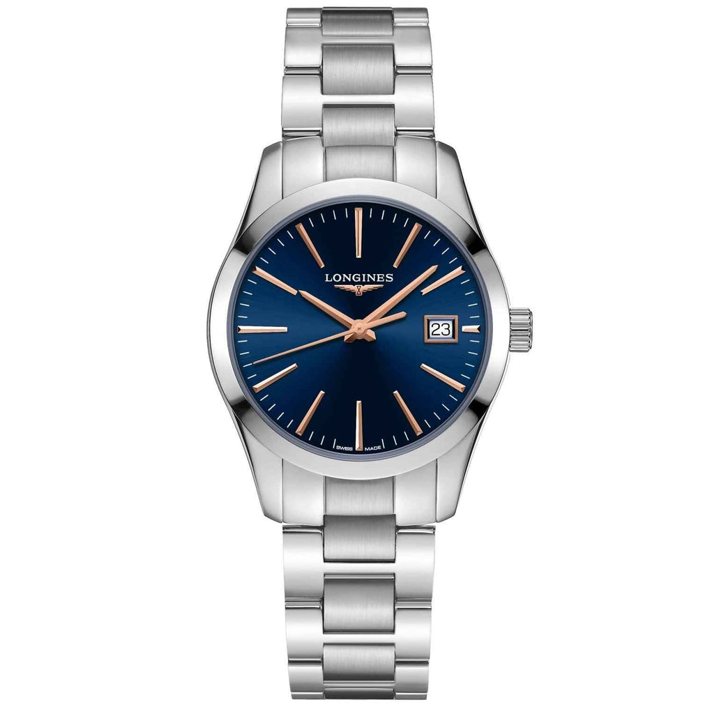 Orologio da polso donna acciaio con quadrante blu scuro e cinturino a maglie