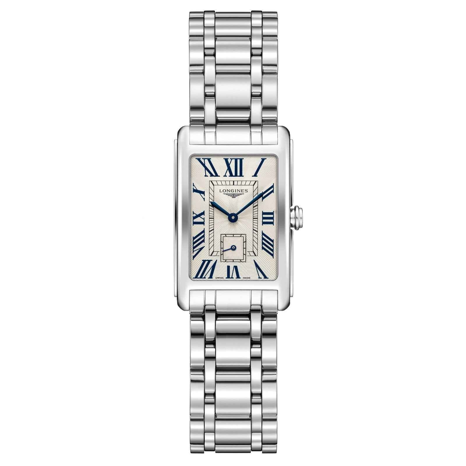 Orologio DolceVita argento con cinturino in acciaio e quadrante bianco blu