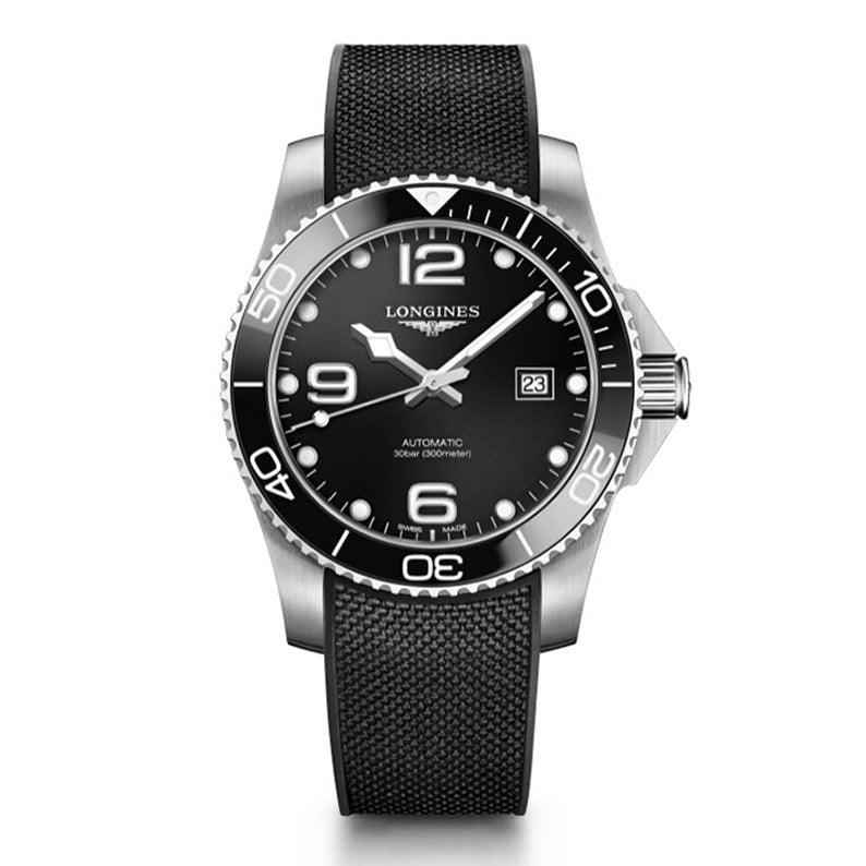 Orologio Longines HydroConquest 41mm: quadrante nero, cinturino nero, cassa acciaio