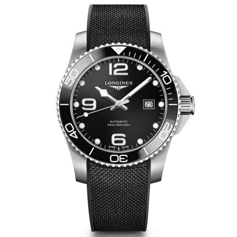 Orologio Longines HydroConquest nero 43mm in acciaio, cinturino nero, automatico