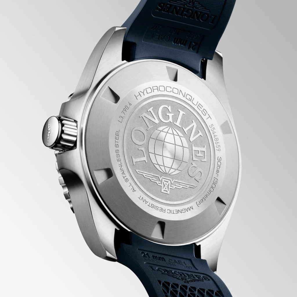 Orologio Longines Hydroconquest GMT 41mm automatico acciaio con fondello inciso