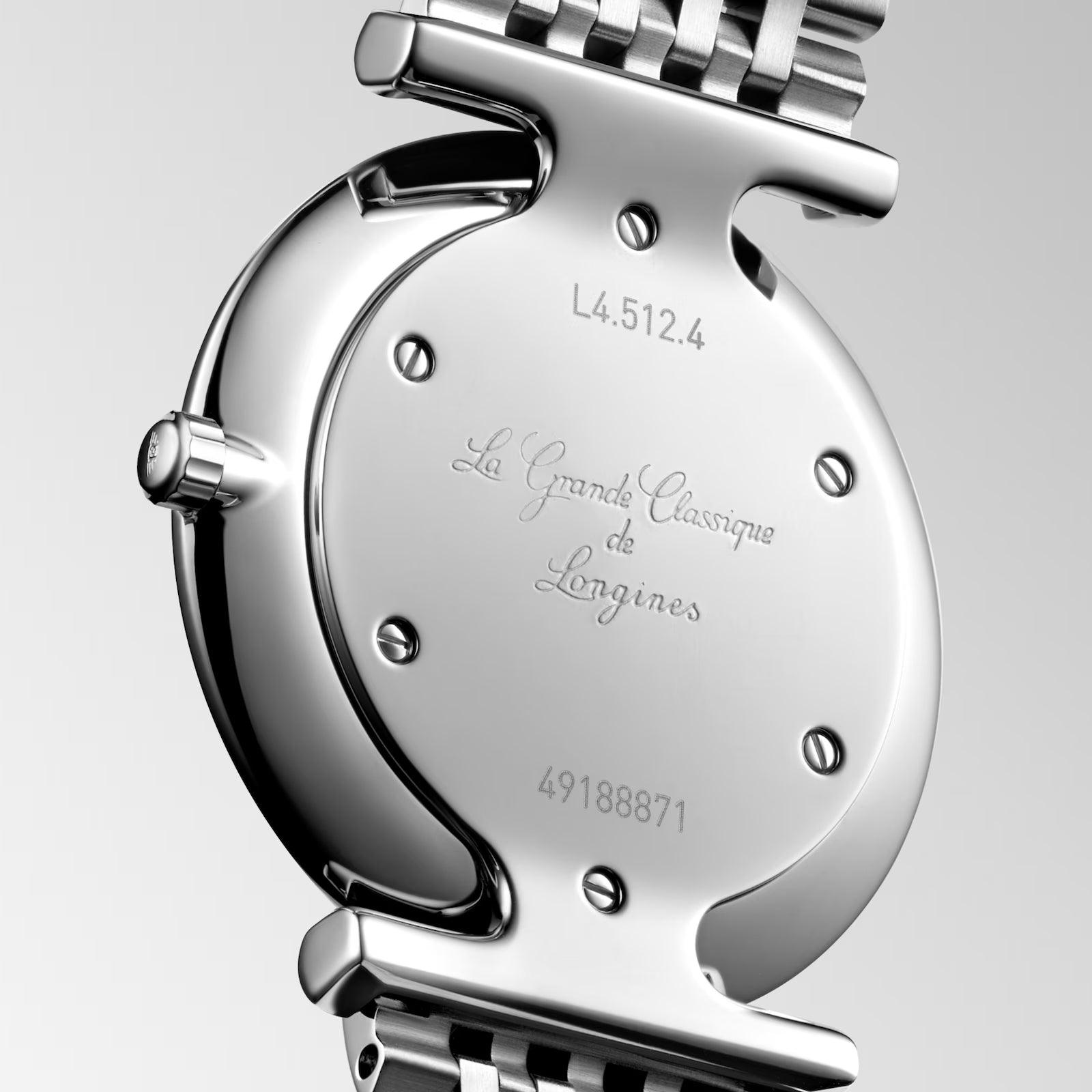 Orologio Longines La Grande Classique 29 mm con cassa e bracciale in acciaio, quadrante chiaro