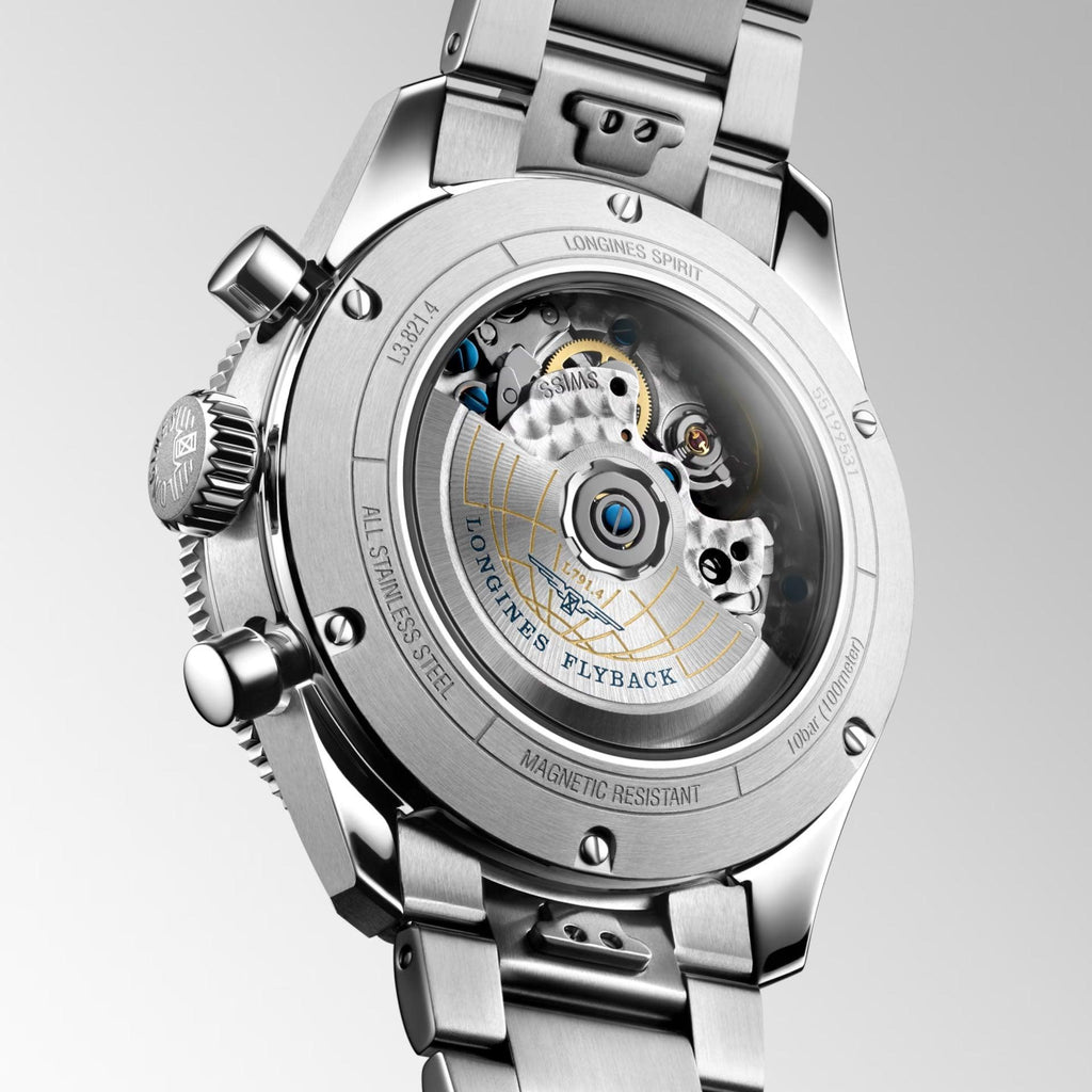 Orologio subacqueo Longines in acciaio, quadrante blu con movimento a vista