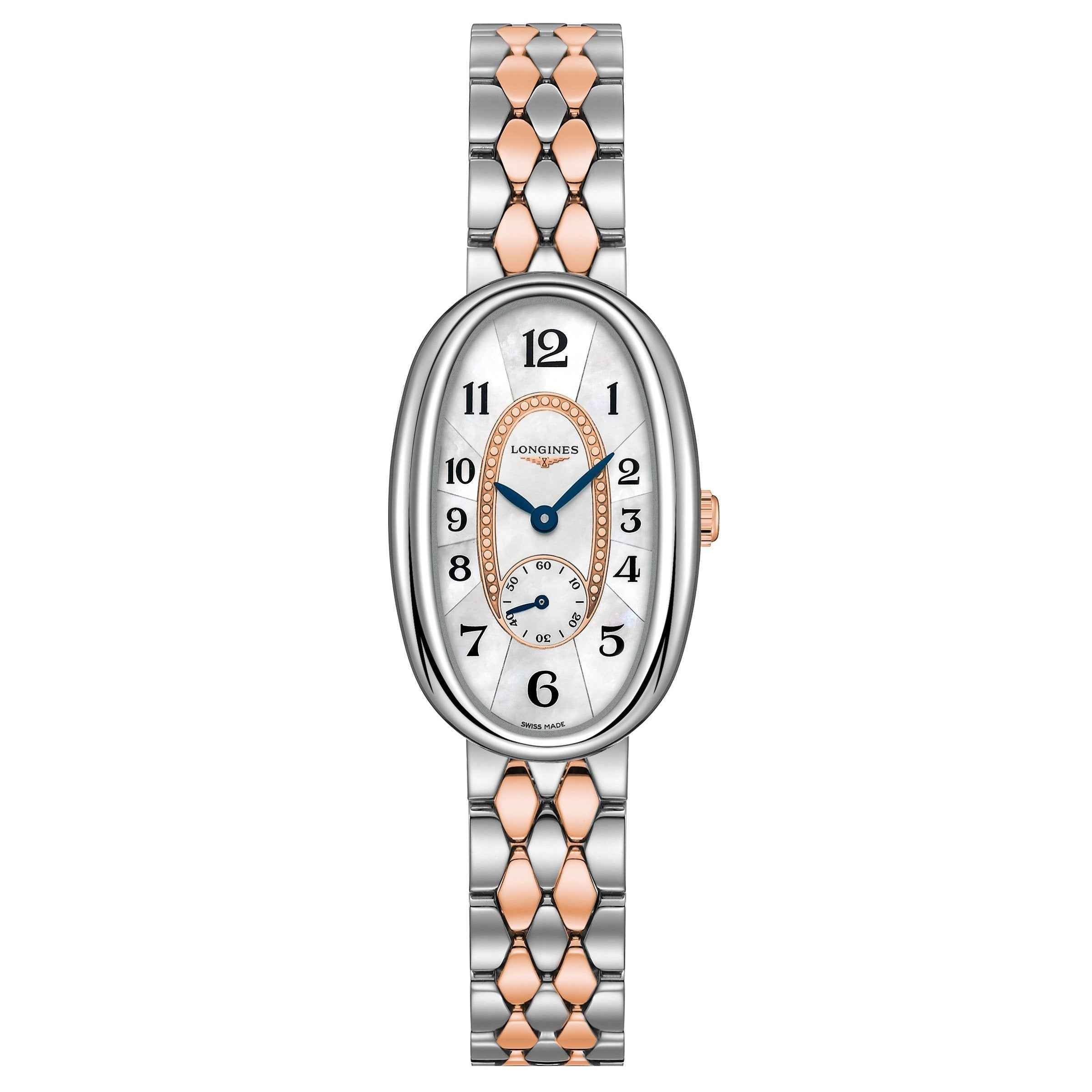 Orologio Symphonette Longines in acciaio e oro 18kt, quadrante madreperla