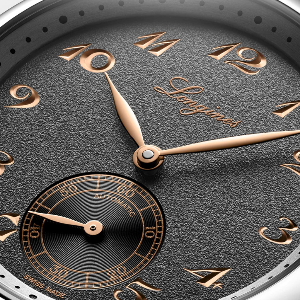 Orologio automatico con quadrante antracite e indici e lancette in oro rosa