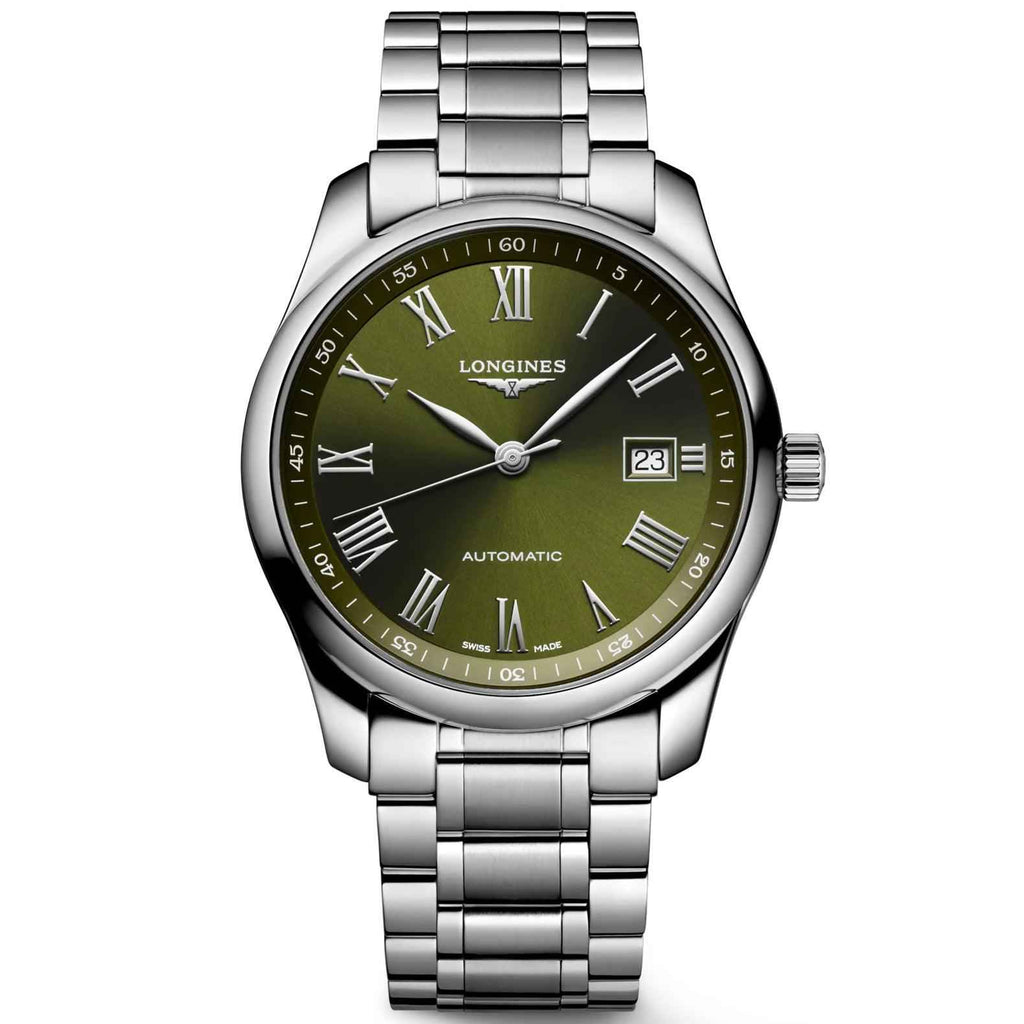 Orologio automatico 40 mm con cinturino in acciaio e quadrante verde