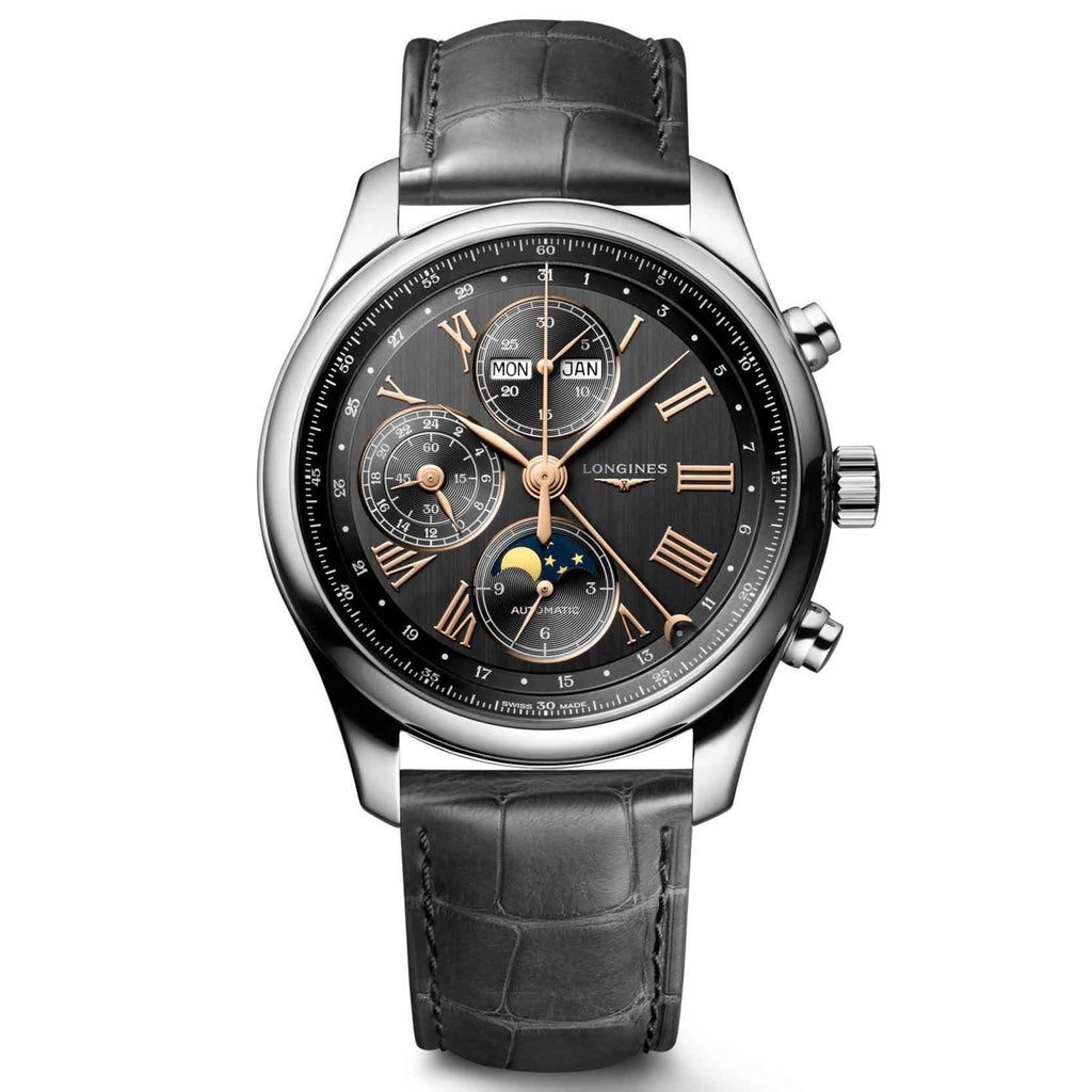 Orologio automatico Master Collection 42 mm con quadrante antracite e cinturino in pelle