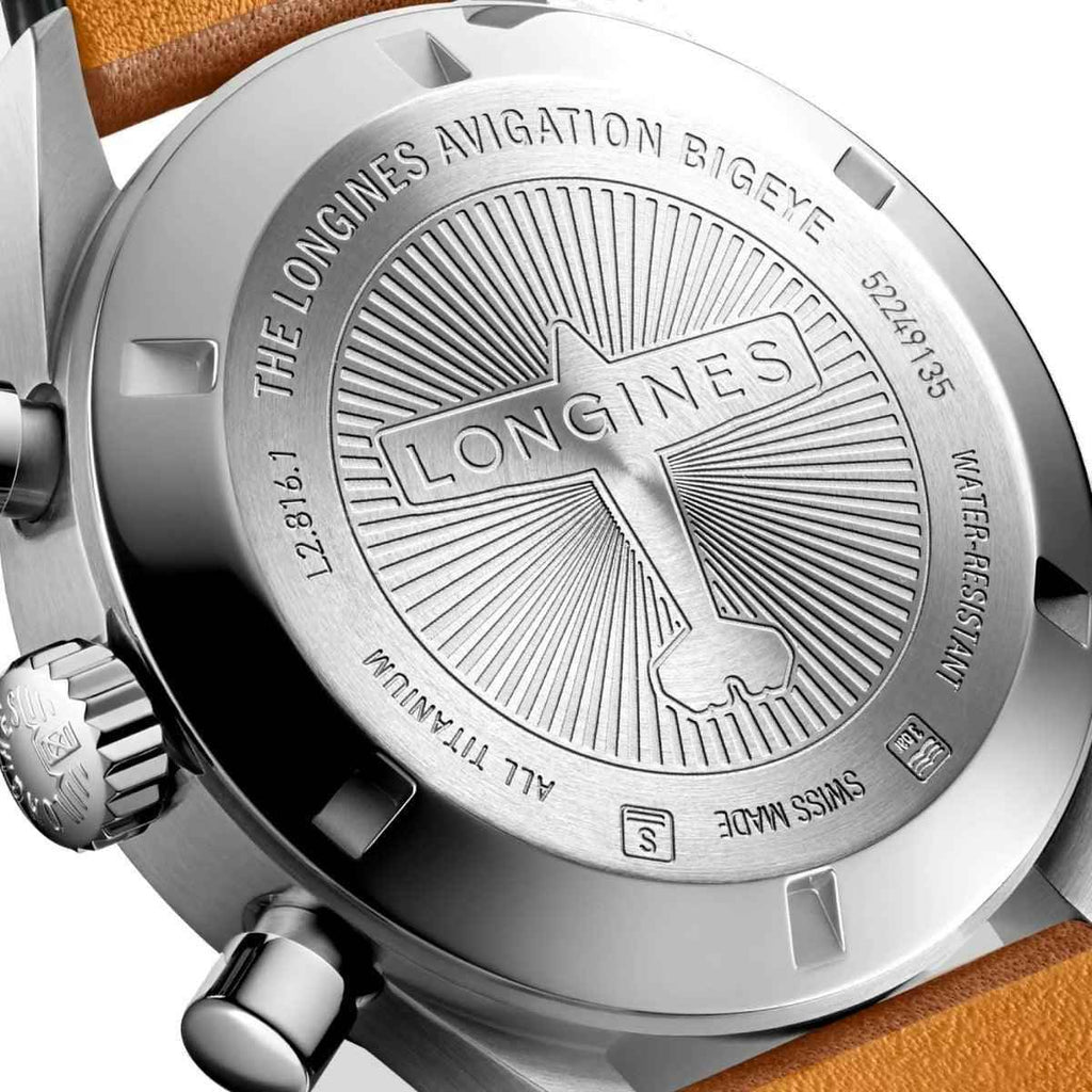 Fondello dell’orologio Longines The Longines Avigation BigEye in titanio