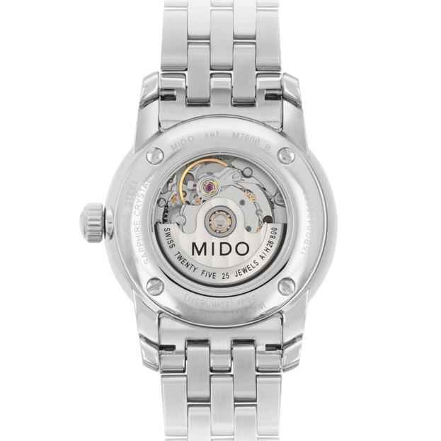 Orologio MIDO automatico con fondello a vista del meccanismo e bracciale acciaio