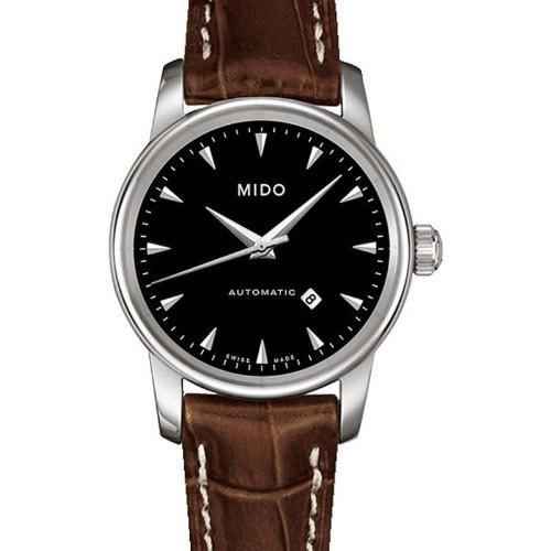 Orologio Mido donna automatico, cassa acciaio e cinturino marrone, quadrante nero